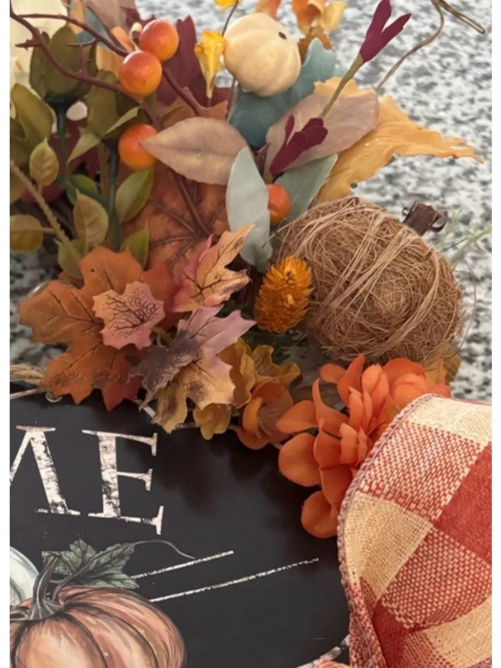 Autumn Country RusticFarmhouse Welcome Wreath Handmade w/Sign Custom Final Sale